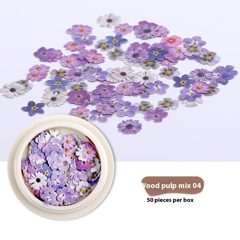 50-teiliges Set Blumen-Nagelsticker | Selbstklebende Nail Art Aufkleber mit Blumenmuster | Modell SP14-01 bis SP14-18
