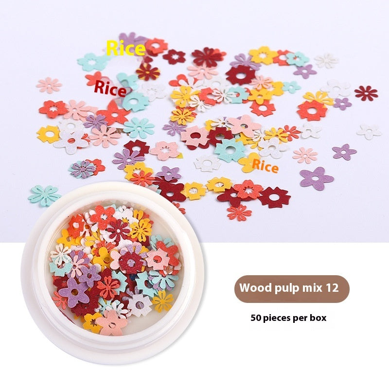 50-teiliges Set Blumen-Nagelsticker | Selbstklebende Nail Art Aufkleber mit Blumenmuster | Modell SP14-01 bis SP14-18