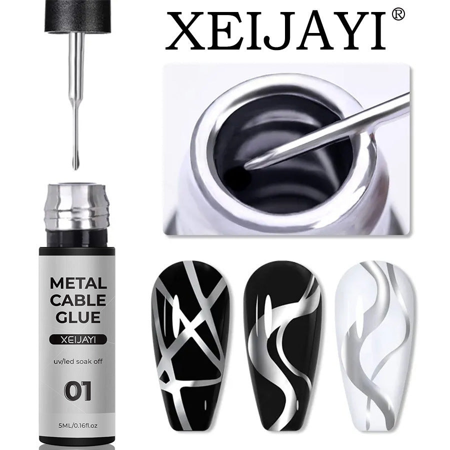 5ml Nagel-Metall-Kabelkleber Hoy Edge Painted