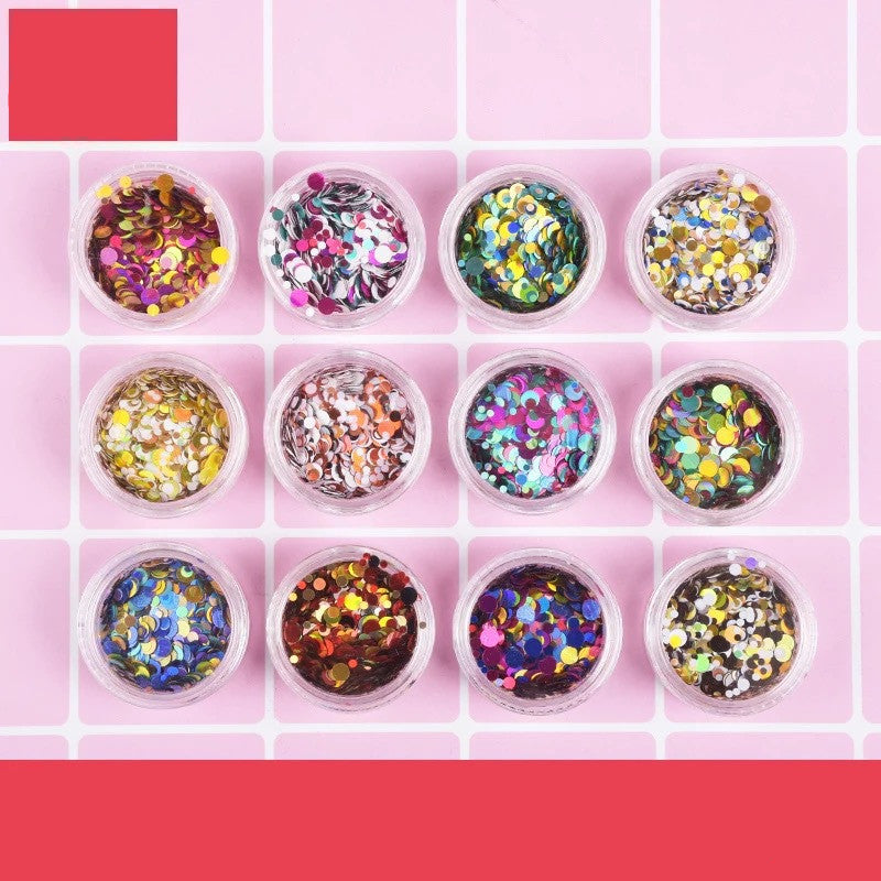 DIY 12 Farben Glitzerset