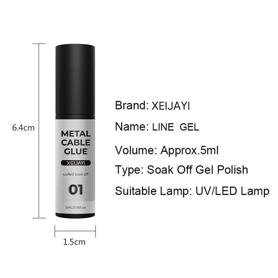 5ml Nagel-Metall-Kabelkleber Hoy Edge Painted