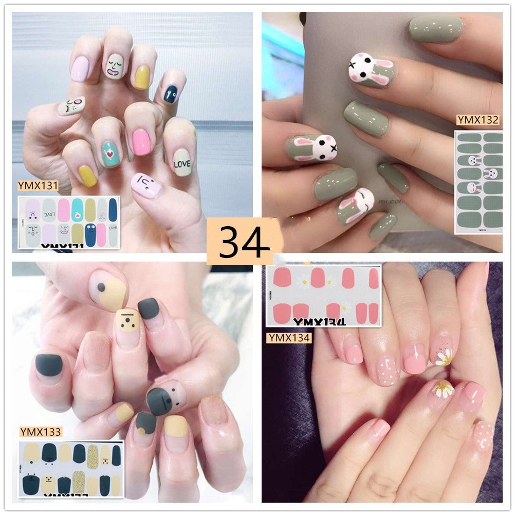 Leoparden- und Glitzer-Nagelsticker – YMX Designserie, Selbstklebende Nail Wraps