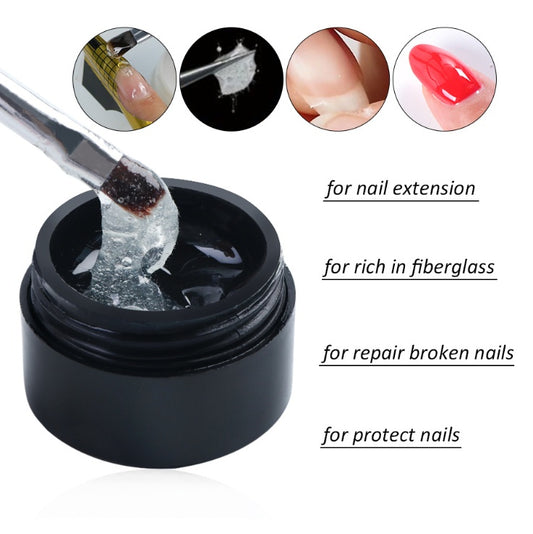 Gebrochener Reparaturkleber, Nagelfaser, Seidenverlängerungsgel, Fiberglas, Poly, UV-Builder-Gel, polnisches Maniküre-Kunst-Verlängerungswerkzeug