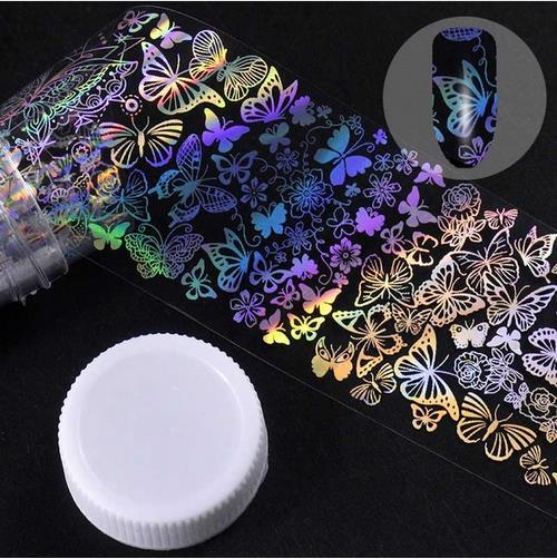 Holografische Nagelfolie – Sternenhimmel-Design | 1m x 4cm | in Flasche