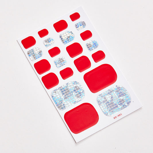 Glitzernde Nagelsticker mit Hologramm-Effekt – 14 selbstklebende Tips
