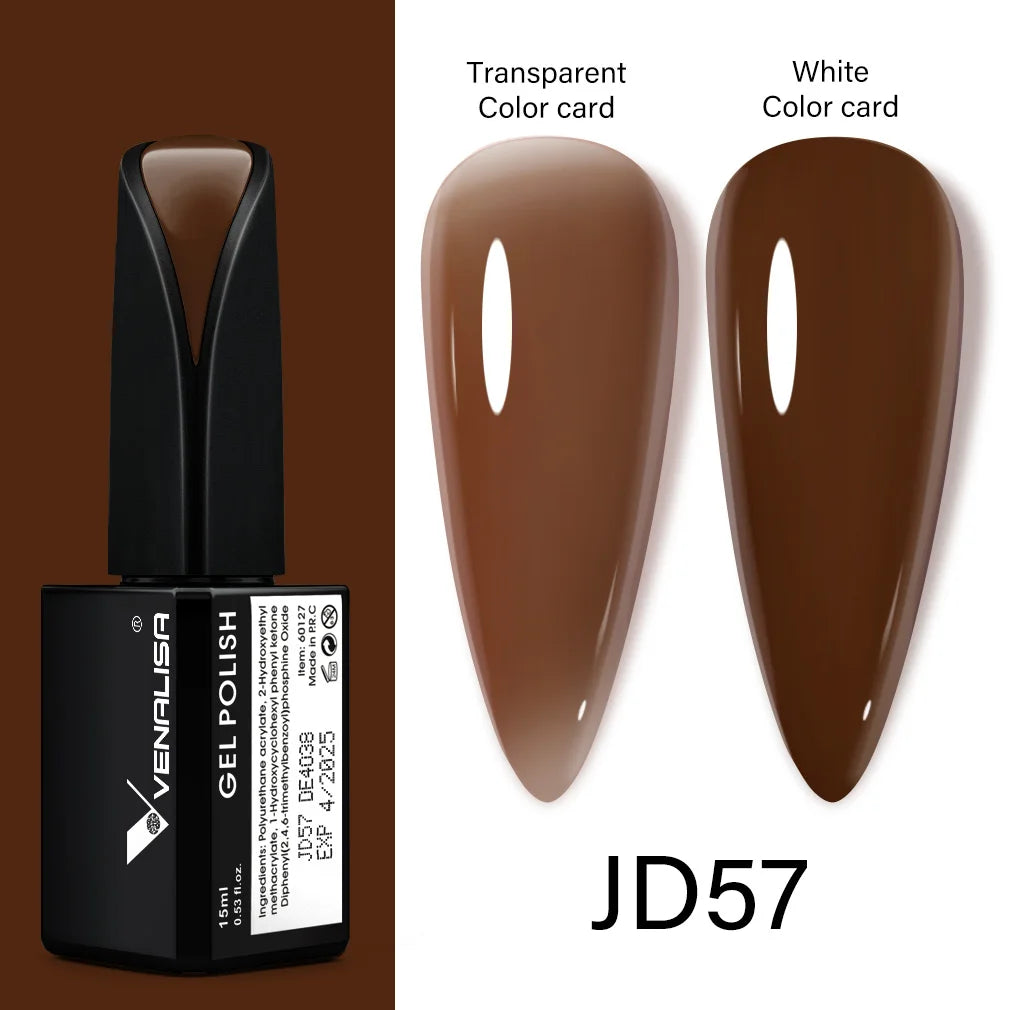 Venalisa Jelly Gel Polish – 15 ml – Semitransparente Nude-Farben für French Nails