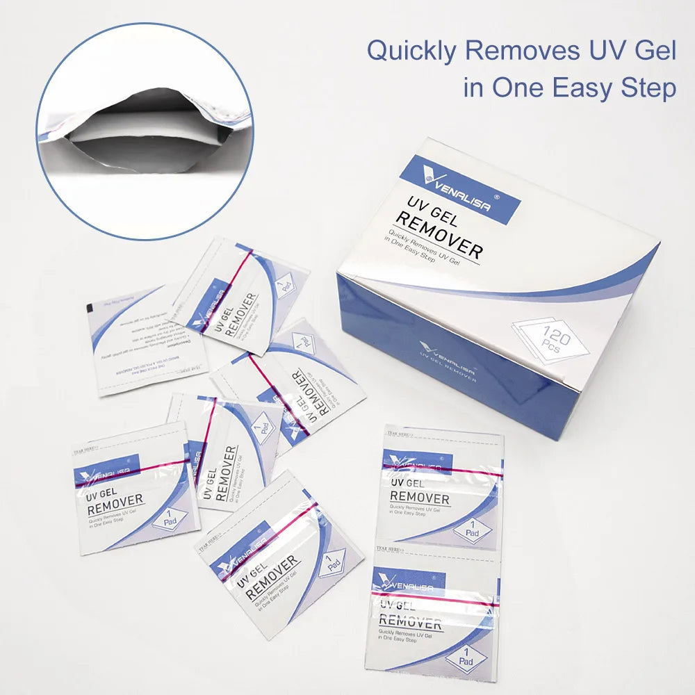 Venalisa Reinigungstücher – 20/120 Stück UV Gel Remover & Cleanser Pads