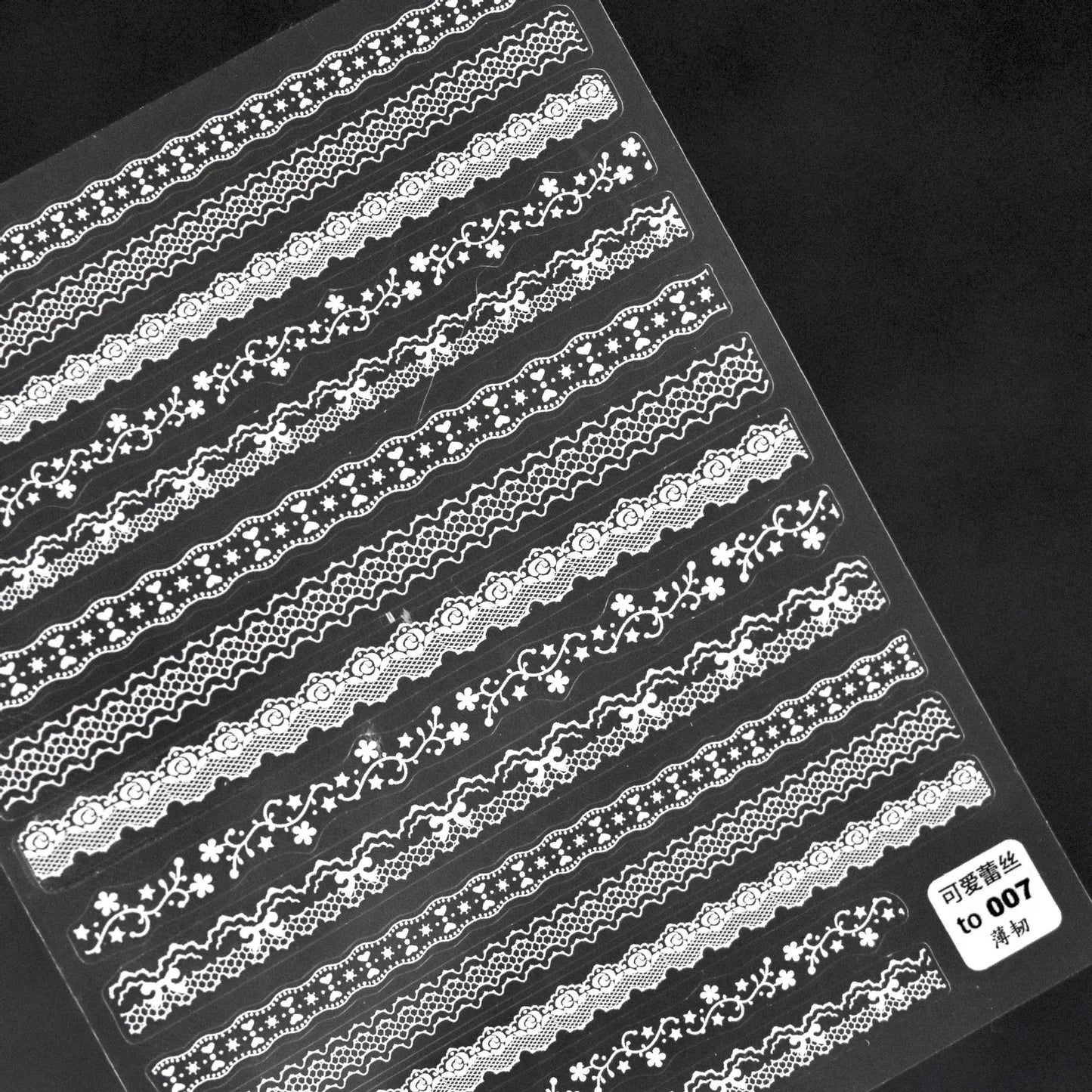 Selbstklebende Spitzen-Nagelsticker – Elegante Lace Design Folien für DIY & Studio Nail Art