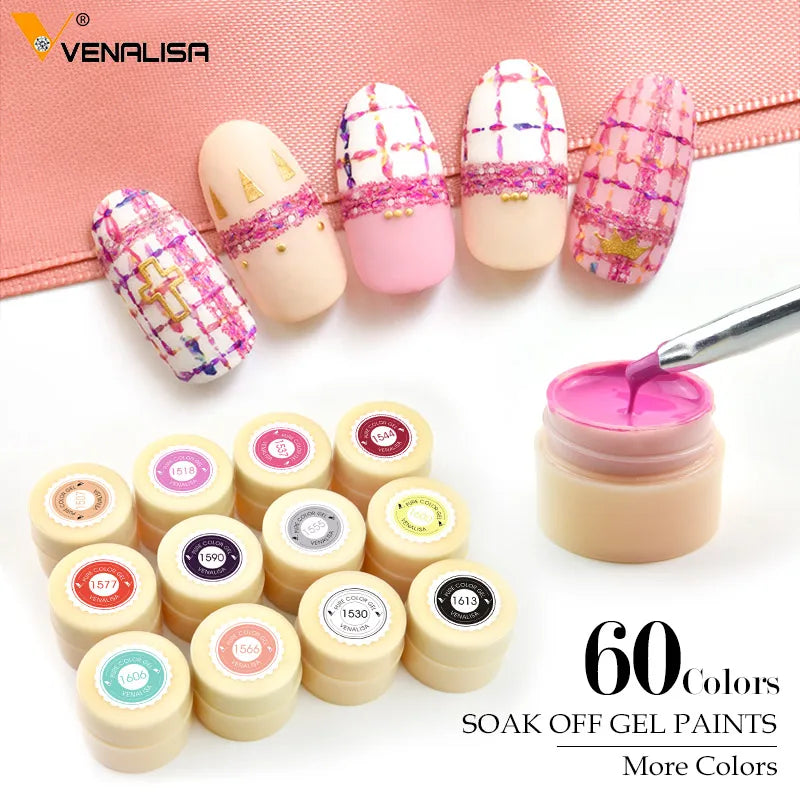Venalisa Starry Painting Gel – 5 ml – Nailart-Gel für feine Designs & Linien