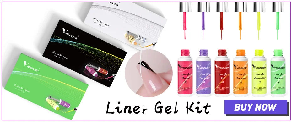 Venalisa Liner Gel 8ml – 21 Farben für Nailart & Feine Linien