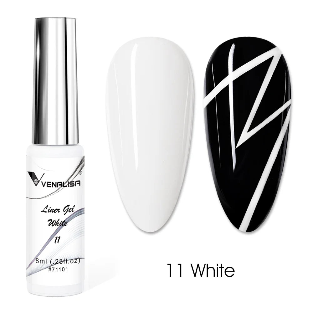 Venalisa Liner Gel 8ml – 21 Farben für Nailart & Feine Linien