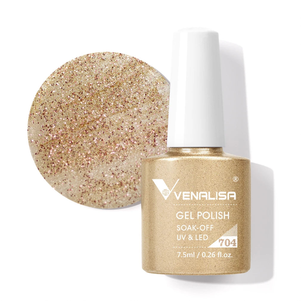 VENALISA 7,5ml Holographischer Camouflage UV-Gel-Lack – Glitzernd, langanhaltend, soak-off