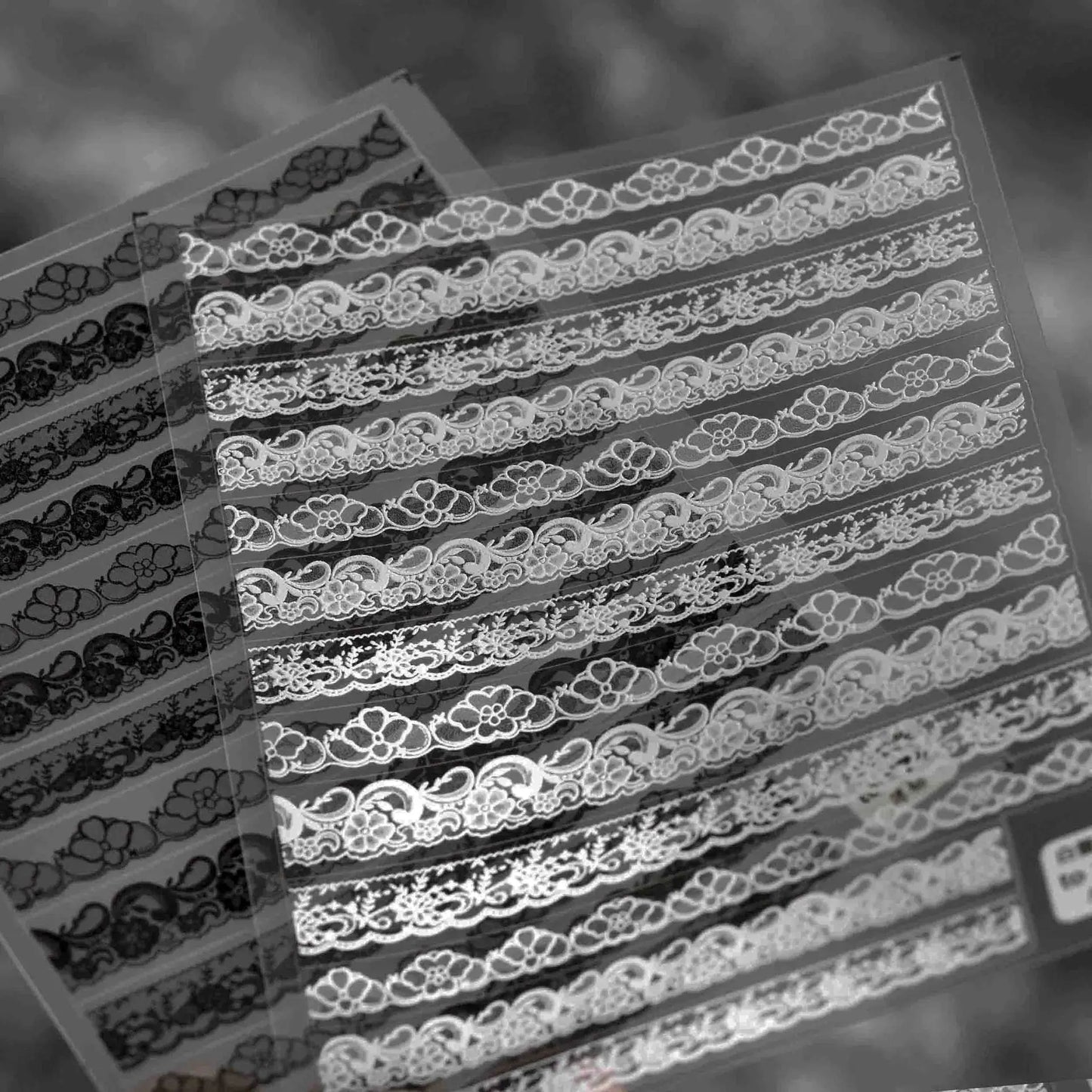 Selbstklebende Spitzen-Nagelsticker – Elegante Lace Design Folien für DIY & Studio Nail Art