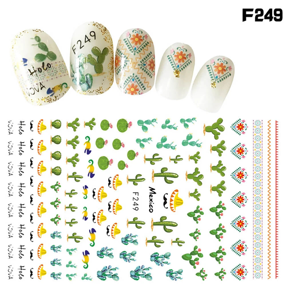 Nagelsticker Blumen F129 – zarte rosa Blumen für Nail Art Design