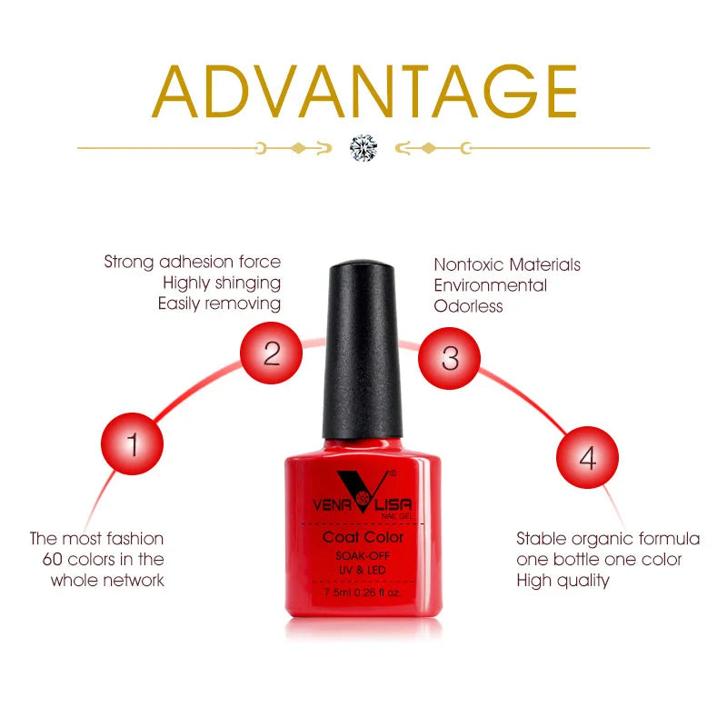 Venalisa VIP4 UV/LED Gel Polish 7,5 ml – Hochdeckender Soak-Off Nagellack 2