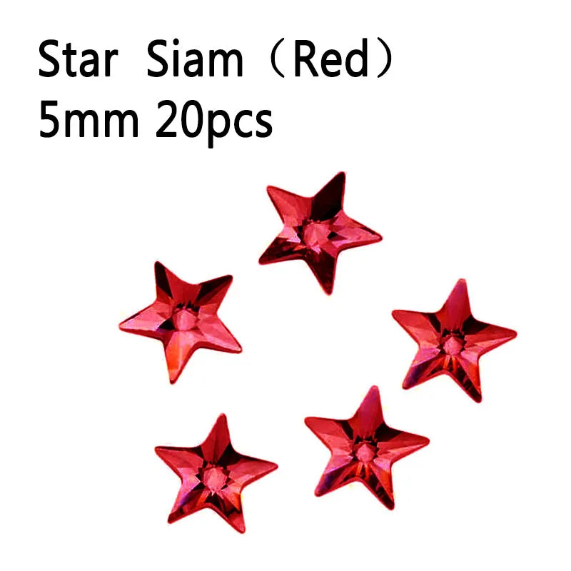 20 Stk Rivoli Stern-Strass – 5 mm Deko-Steine für Nail Art & DIY