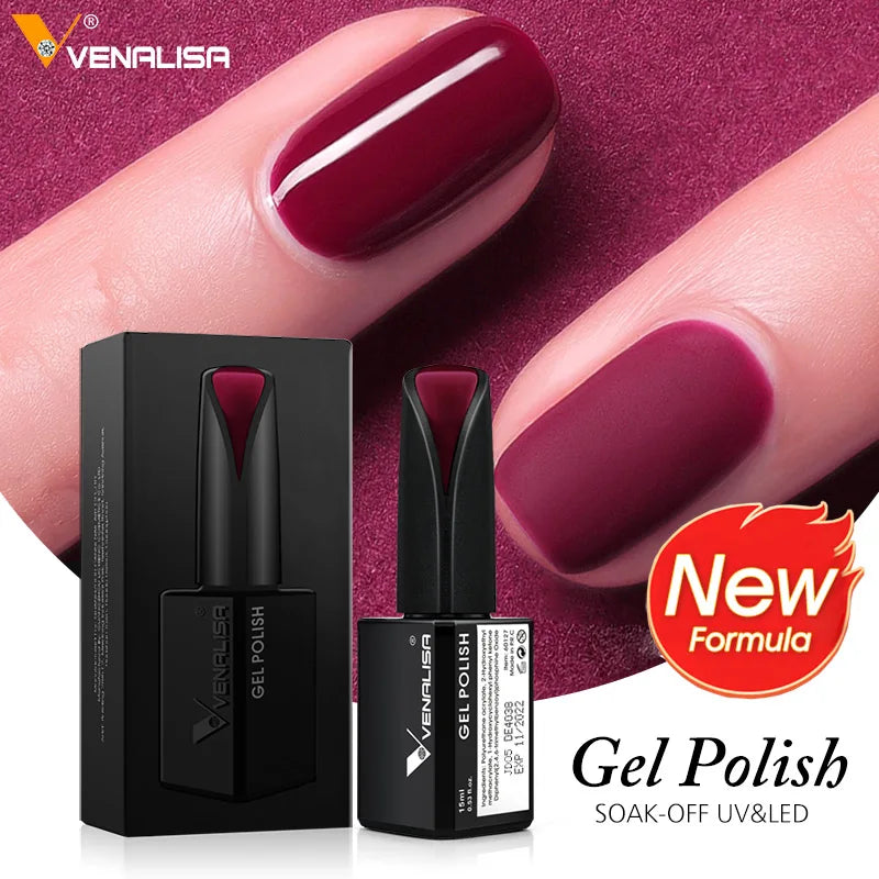 Venalisa Gel-Lack Set 15ml – Luxus Edition mit Farbdisplay – Kein Cleanser nötig