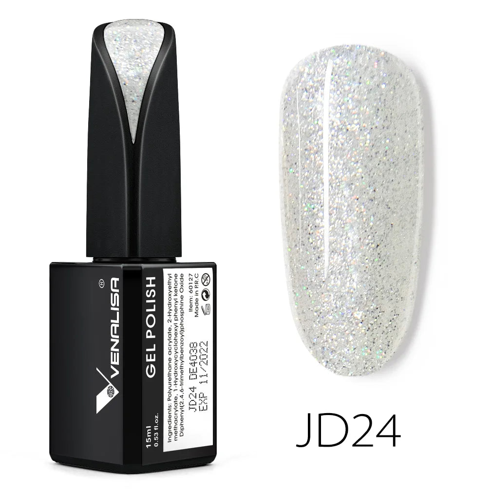 VENALISA 7,5ml Holographischer Camouflage UV-Gel-Lack – Glitzernd, langanhaltend, soak-off