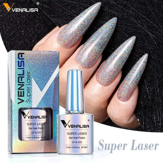 Venalisa Super Laser Gel – 7,5ml Holografischer Glitter UV/LED