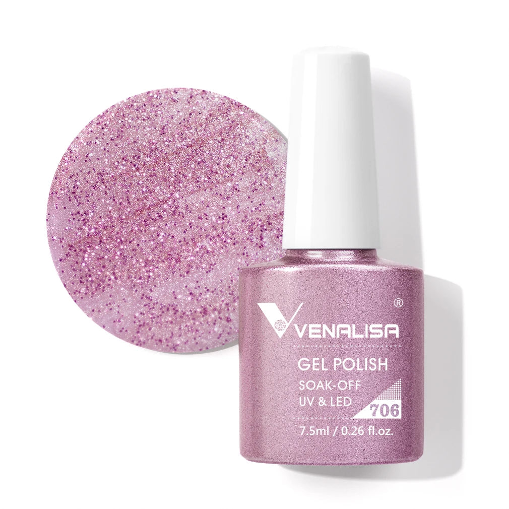 VENALISA 7,5ml Holographischer Camouflage UV-Gel-Lack – Glitzernd, langanhaltend, soak-off