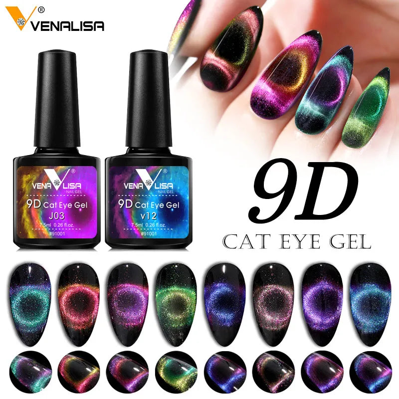 Venalisa 9D Magnetischer Cat Eye UV-Gel 7,5 ml – Galaxie-Effekt