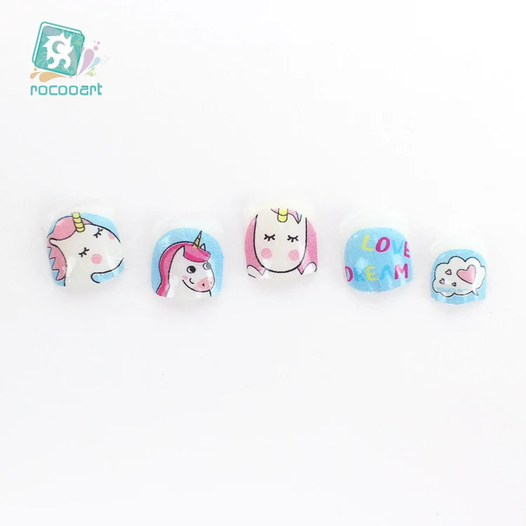 Rocoart Kinder-Nagelsticker – Einhorn & Cartoon-Motive für Nail Art