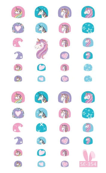 Rocoart Kinder-Nagelsticker – Einhorn & Cartoon-Motive für Nail Art