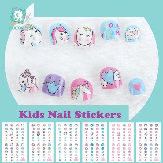 Rocoart Kinder-Nagelsticker – Einhorn & Cartoon-Motive für Nail Art