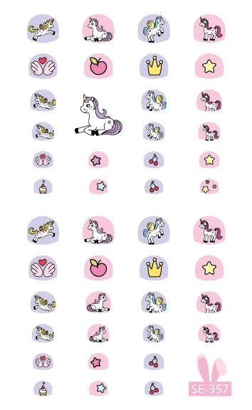 Rocoart Kinder-Nagelsticker – Einhorn & Cartoon-Motive für Nail Art