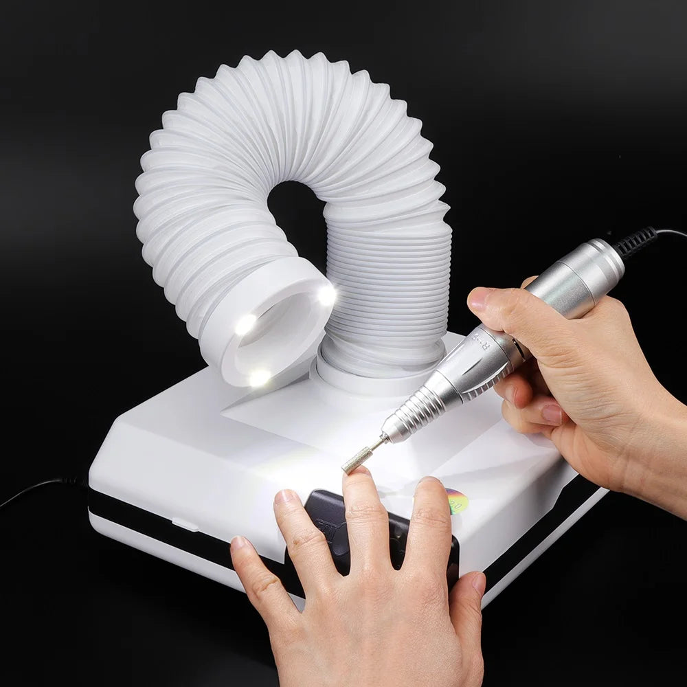 60W Nagelstaubabsaugung mit flexibler Schlauchdüse – Profi Staubsauger für Maniküre & Pediküre