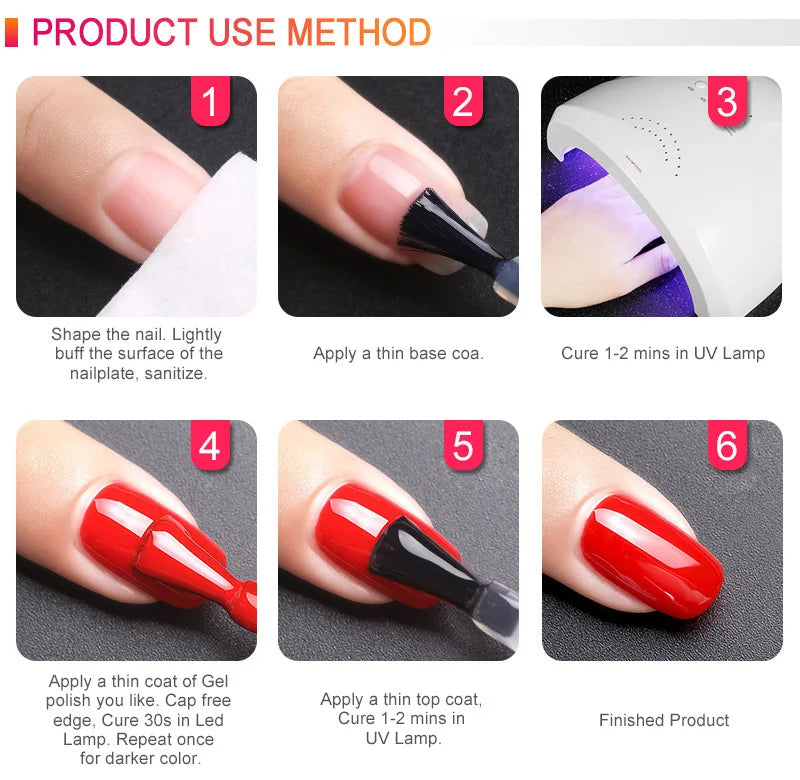 Venalisa 7.5ml Gel Polish – 60 Farben – UV/LED – Base, Top, Primer
