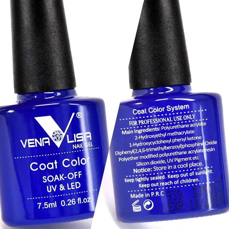 Venalisa UV Gel Polish – 7,5ml Base, Top, Matte, Tempered (No-Wipe)