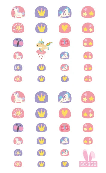 Rocoart Kinder-Nagelsticker – Einhorn & Cartoon-Motive für Nail Art