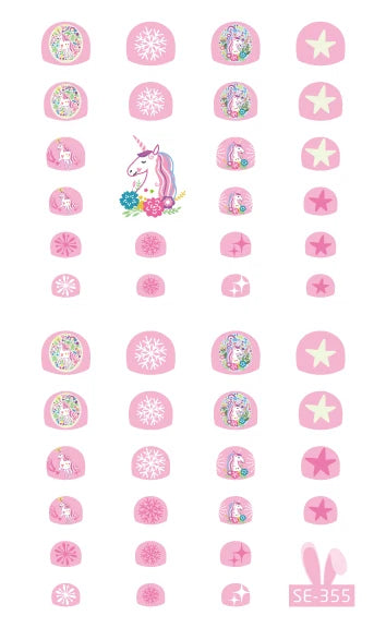 Rocoart Kinder-Nagelsticker – Einhorn & Cartoon-Motive für Nail Art