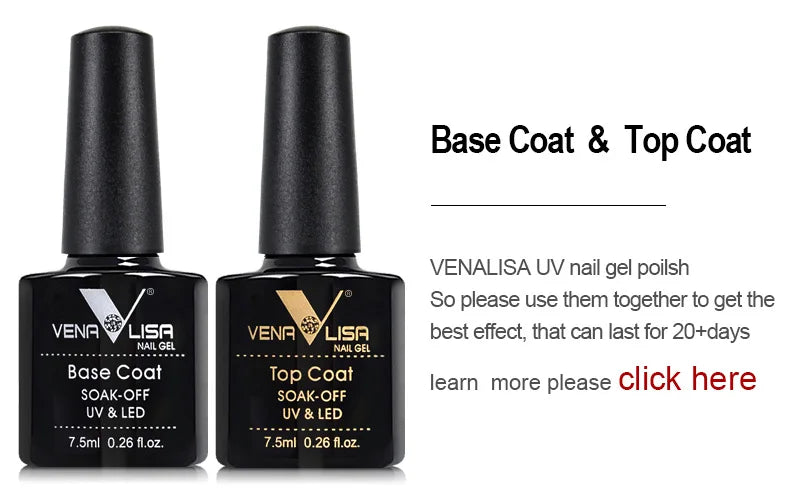 Venalisa 7.5ml Gel Polish – 60 Farben – UV/LED – Base, Top, Primer