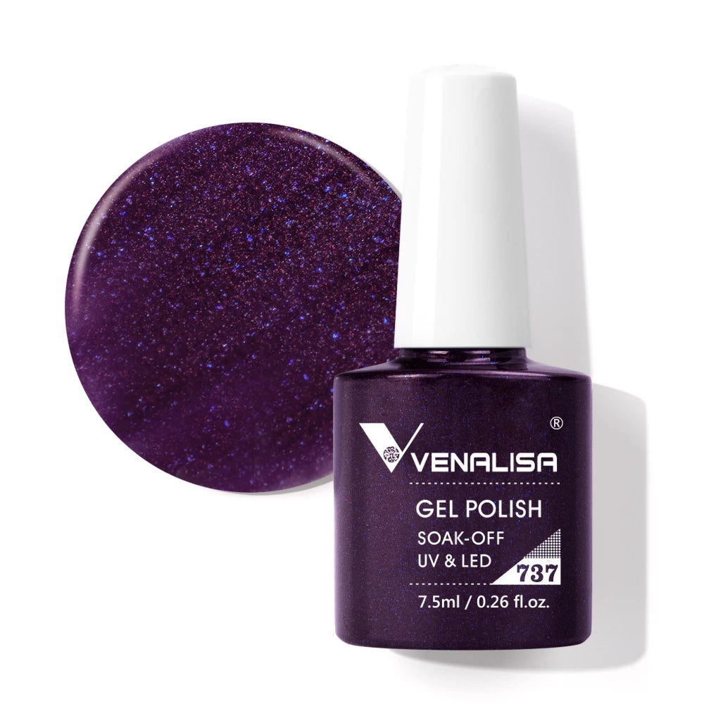 VENALISA 7,5ml Holographischer Camouflage UV-Gel-Lack – Glitzernd, langanhaltend, soak-off