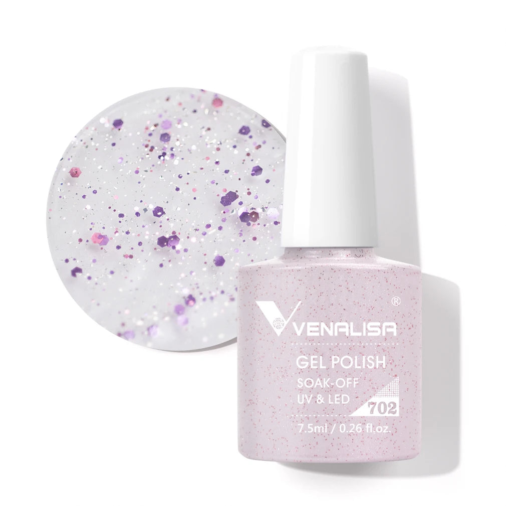 VENALISA 7,5ml Holographischer Camouflage UV-Gel-Lack – Glitzernd, langanhaltend, soak-off