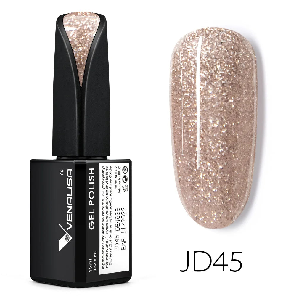VENALISA 7,5ml Holographischer Camouflage UV-Gel-Lack – Glitzernd, langanhaltend, soak-off