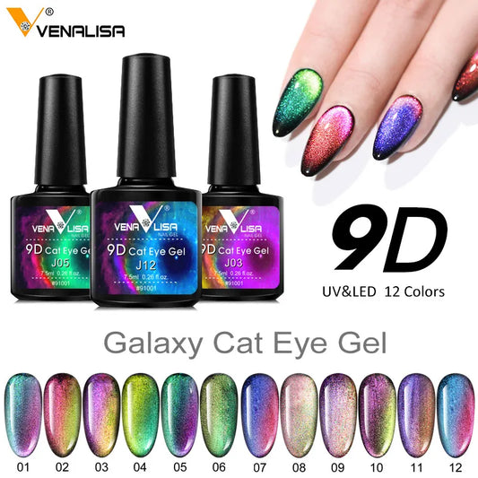 Venalisa 9D Magnetischer Cat Eye UV-Gel 7,5 ml – Galaxie-Effekt
