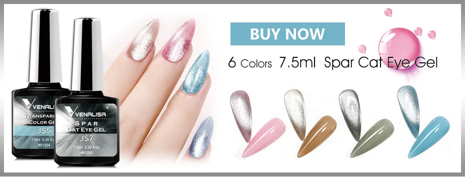 VENALISA SPAR Cat Eye Gel – 7,5 ml Magnetischer UV-Gel-Lack – 9D Chameleon-Effekt – Katzenaugeneffekt – Nagelstudio-Qualität