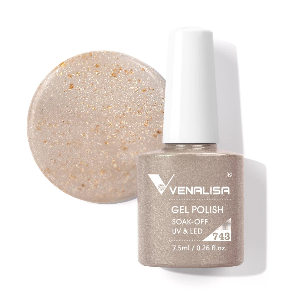 VENALISA 7,5ml Holographischer Camouflage UV-Gel-Lack – Glitzernd, langanhaltend, soak-off