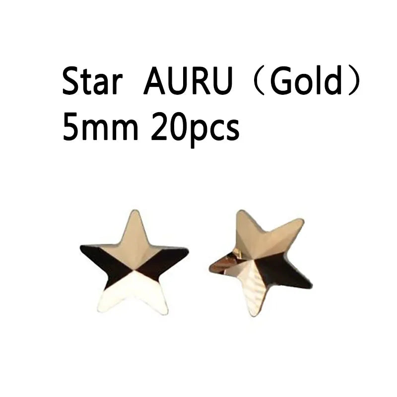 20 Stk Rivoli Stern-Strass – 5 mm Deko-Steine für Nail Art & DIY