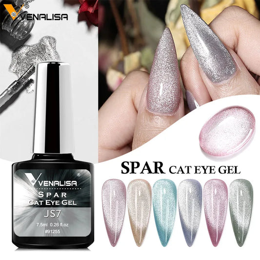 VENALISA SPAR Cat Eye Gel – 7,5 ml Magnetischer UV-Gel-Lack – 9D Chameleon-Effekt – Katzenaugeneffekt – Nagelstudio-Qualität