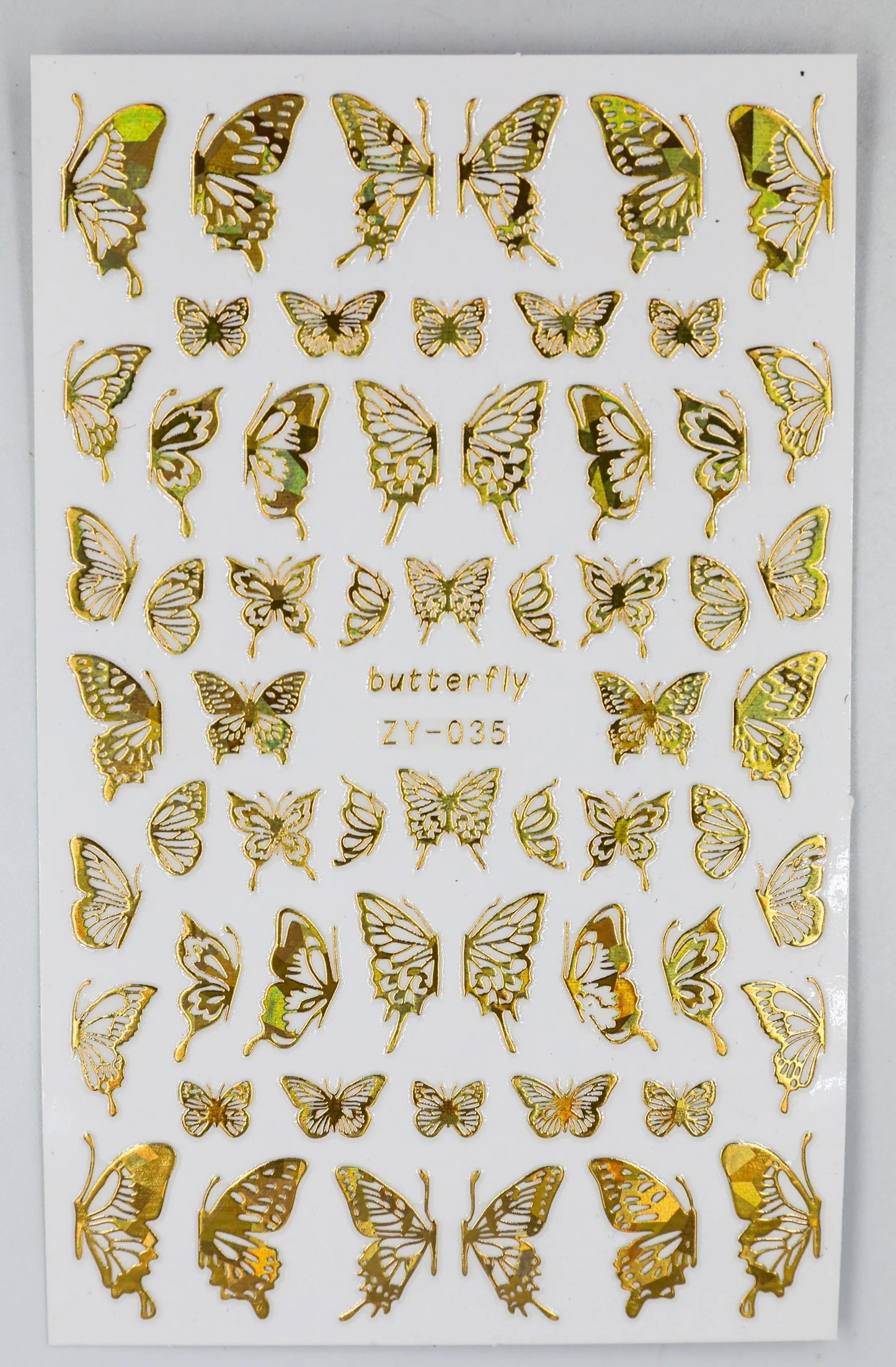 Holografische Schmetterlings-Sticker – 5 Farben, Laser-Effekt, selbstklebend