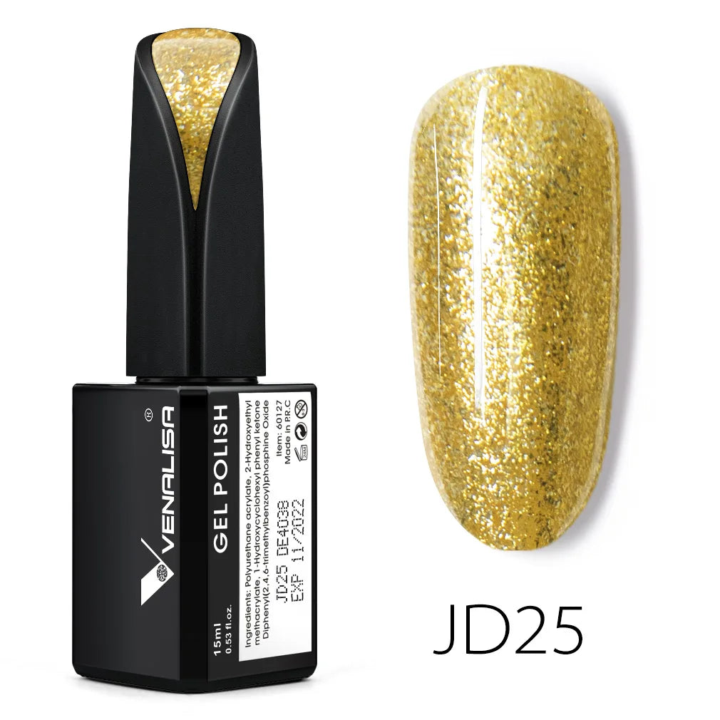 VENALISA 7,5ml Holographischer Camouflage UV-Gel-Lack – Glitzernd, langanhaltend, soak-off