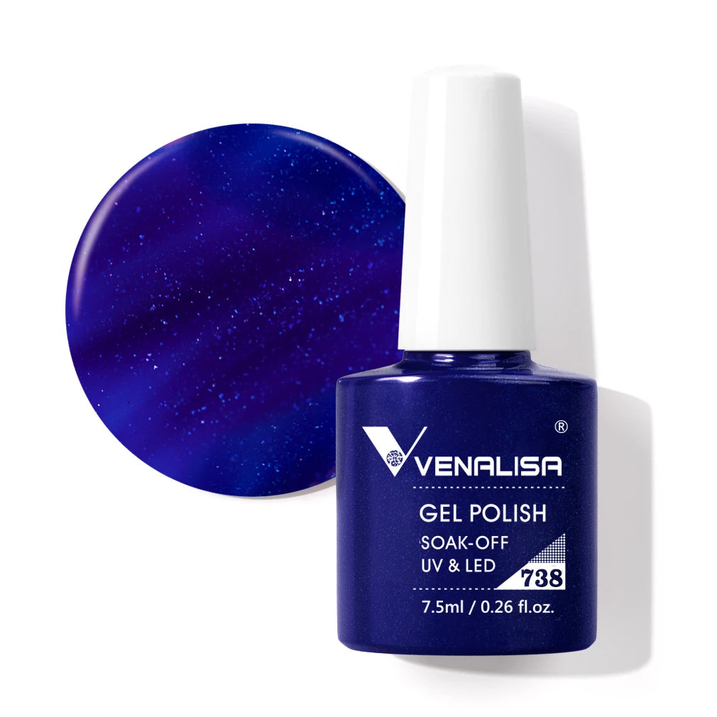 VENALISA 7,5ml Holographischer Camouflage UV-Gel-Lack – Glitzernd, langanhaltend, soak-off