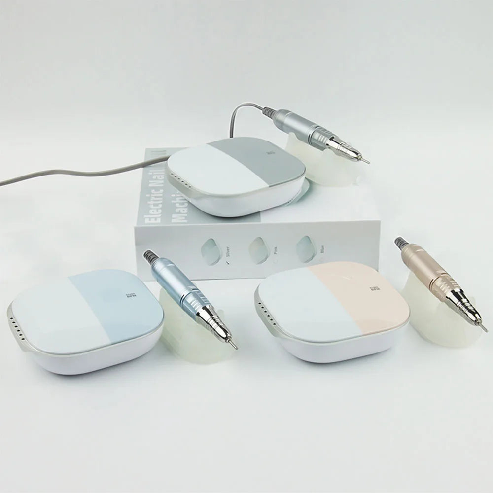 Elektrische Nagelfräse 35.000 U/min mit Display – Profi-Minikit für Maniküre & Pediküre mit Fräserhalter