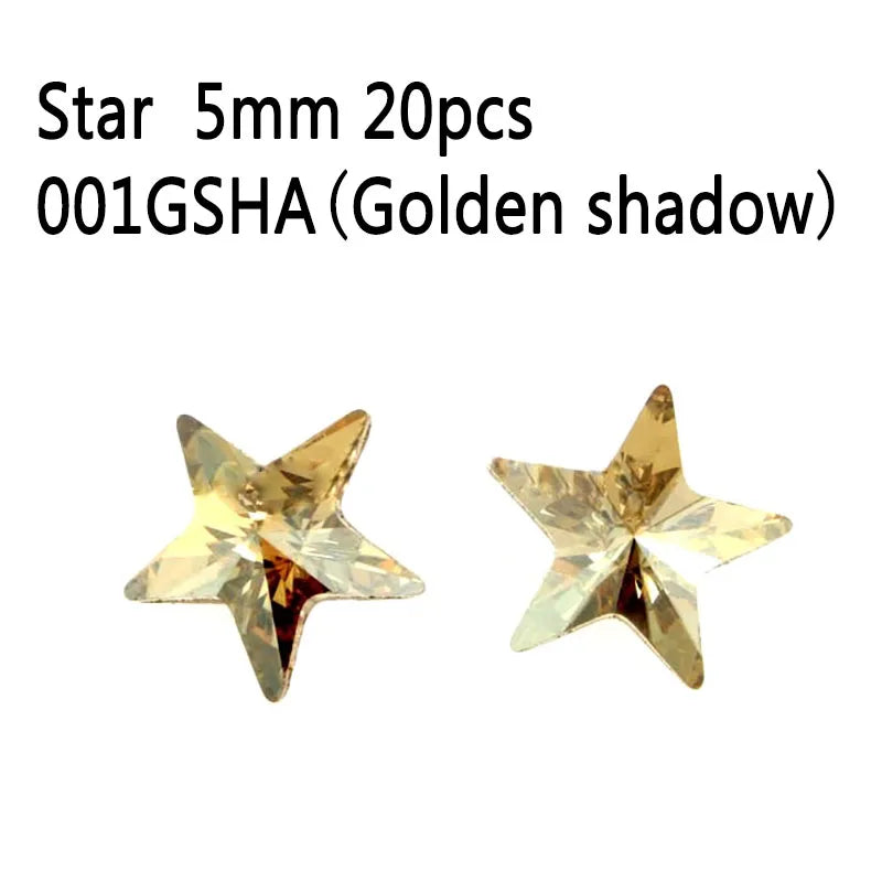 20 Stk Rivoli Stern-Strass – 5 mm Deko-Steine für Nail Art & DIY