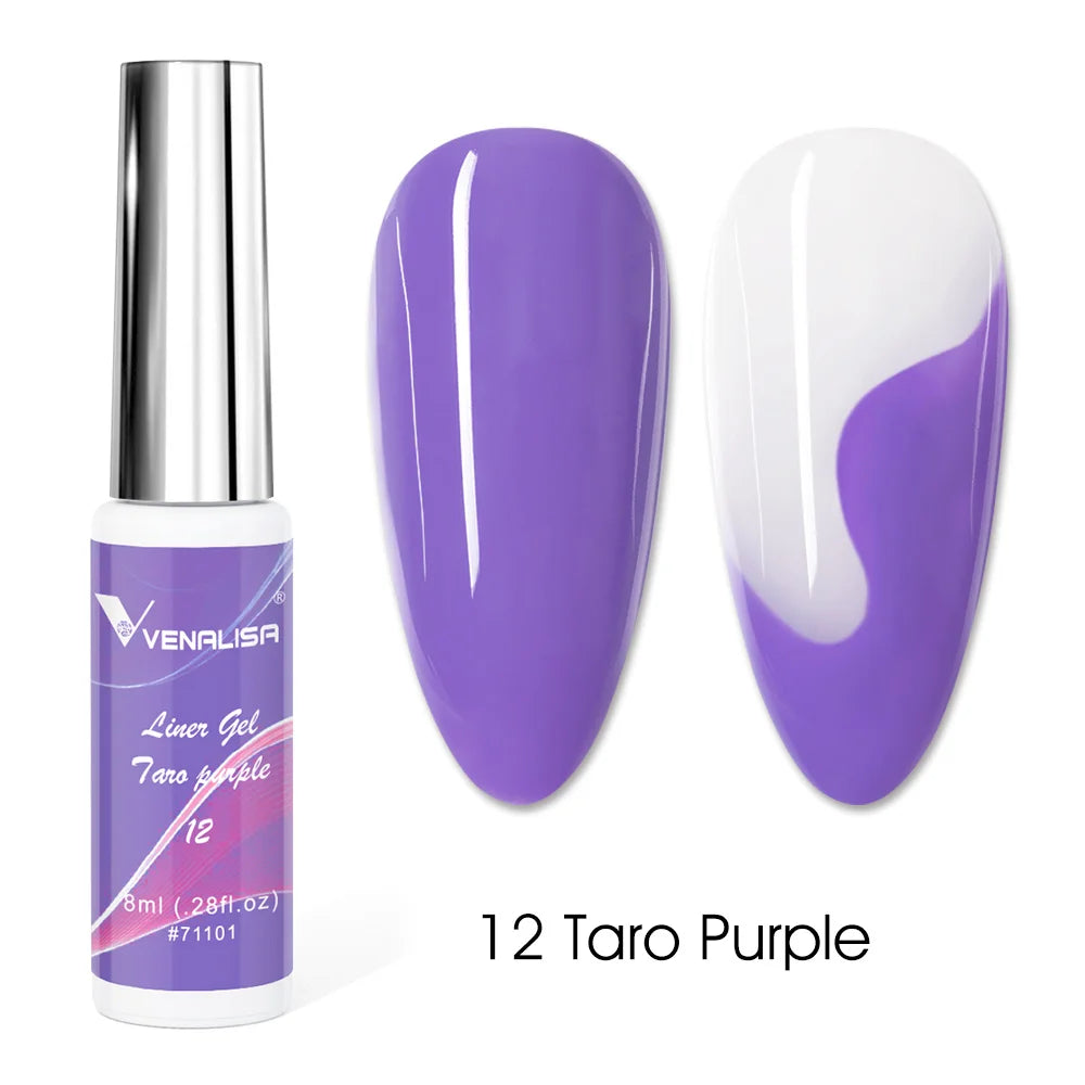 Venalisa Liner Gel 8ml – 21 Farben für Nailart & Feine Linien