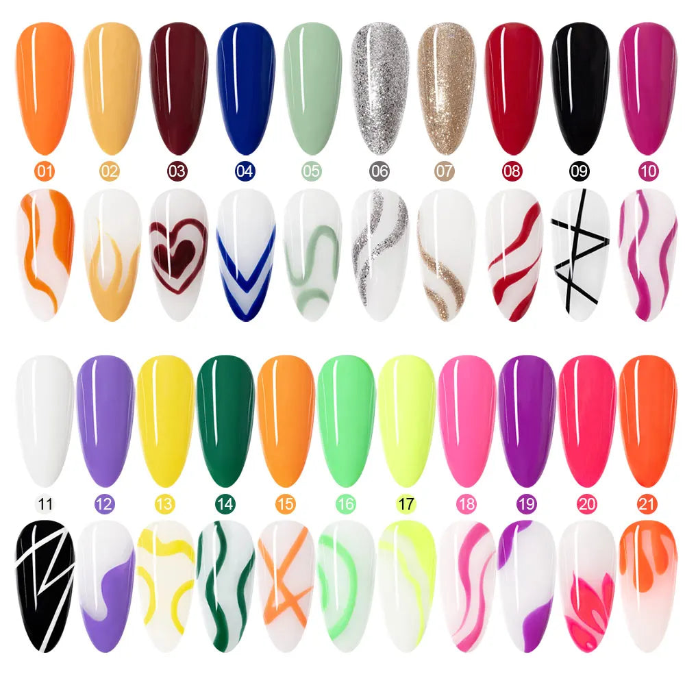 Venalisa Liner Gel 8ml – 21 Farben für Nailart & Feine Linien